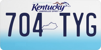 KY license plate 704TYG