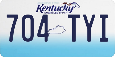 KY license plate 704TYI