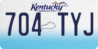 KY license plate 704TYJ