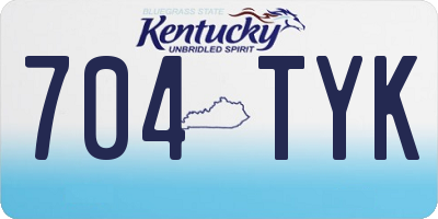 KY license plate 704TYK