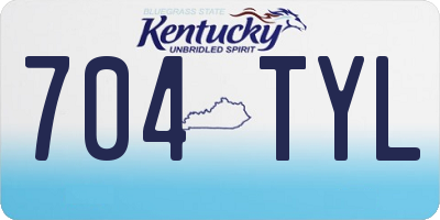 KY license plate 704TYL