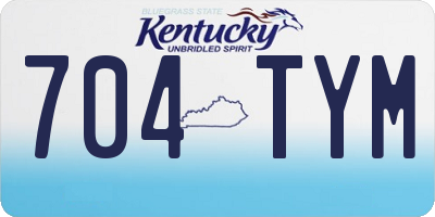 KY license plate 704TYM