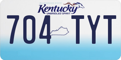KY license plate 704TYT