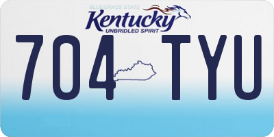 KY license plate 704TYU