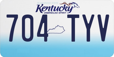 KY license plate 704TYV