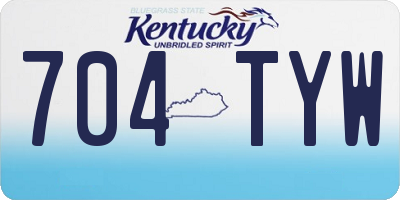 KY license plate 704TYW
