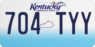 KY license plate 704TYY