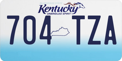 KY license plate 704TZA