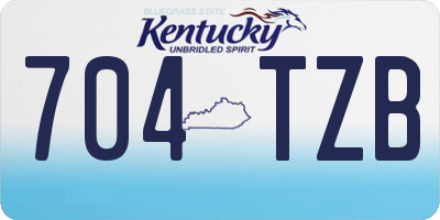 KY license plate 704TZB