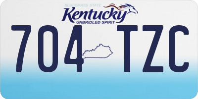 KY license plate 704TZC