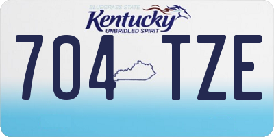 KY license plate 704TZE