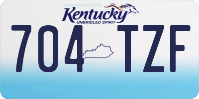 KY license plate 704TZF