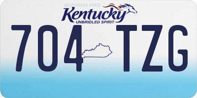 KY license plate 704TZG