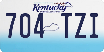 KY license plate 704TZI