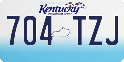 KY license plate 704TZJ