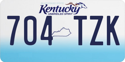 KY license plate 704TZK