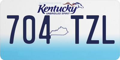KY license plate 704TZL