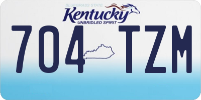 KY license plate 704TZM