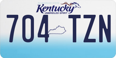 KY license plate 704TZN