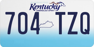 KY license plate 704TZQ
