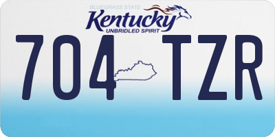 KY license plate 704TZR