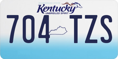 KY license plate 704TZS