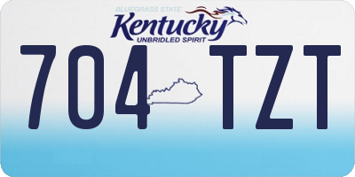 KY license plate 704TZT