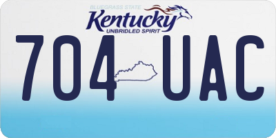 KY license plate 704UAC