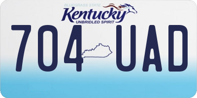 KY license plate 704UAD