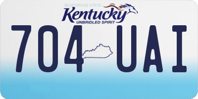 KY license plate 704UAI