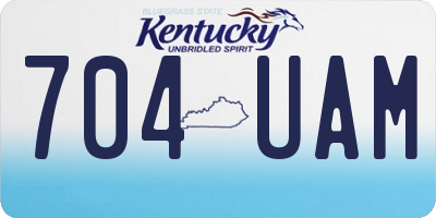 KY license plate 704UAM