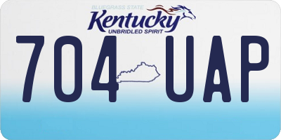 KY license plate 704UAP