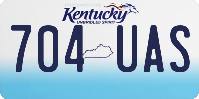 KY license plate 704UAS