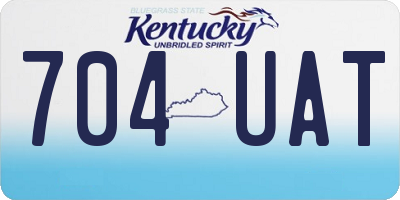 KY license plate 704UAT