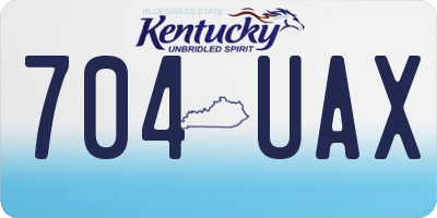 KY license plate 704UAX