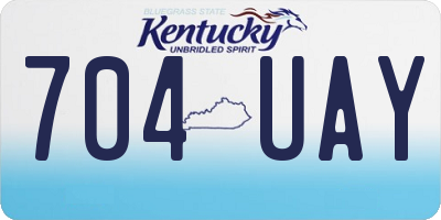 KY license plate 704UAY