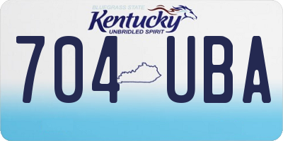 KY license plate 704UBA