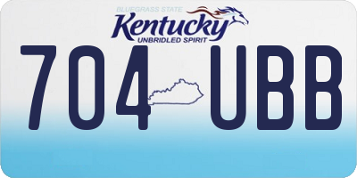 KY license plate 704UBB