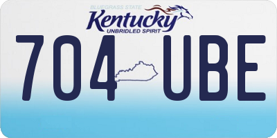 KY license plate 704UBE