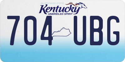 KY license plate 704UBG