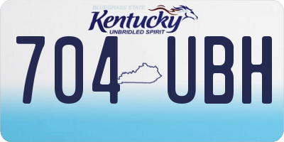 KY license plate 704UBH