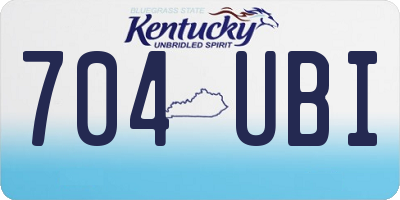 KY license plate 704UBI