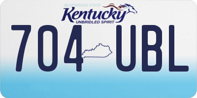 KY license plate 704UBL