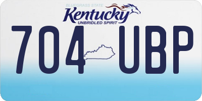 KY license plate 704UBP