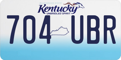KY license plate 704UBR