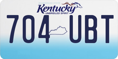 KY license plate 704UBT