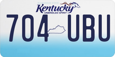 KY license plate 704UBU