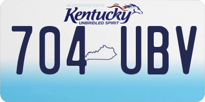 KY license plate 704UBV