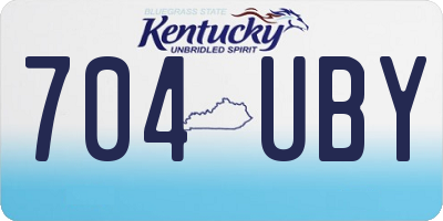 KY license plate 704UBY