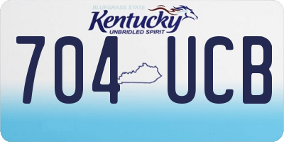 KY license plate 704UCB